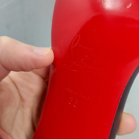 Christian Louboutin Black Jane Leather Heel Sandal - Picture 4 of 14